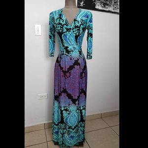 Wrap long dress boutique